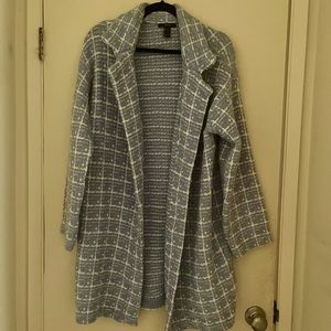 New! Oversized Plaid Coat 🩵